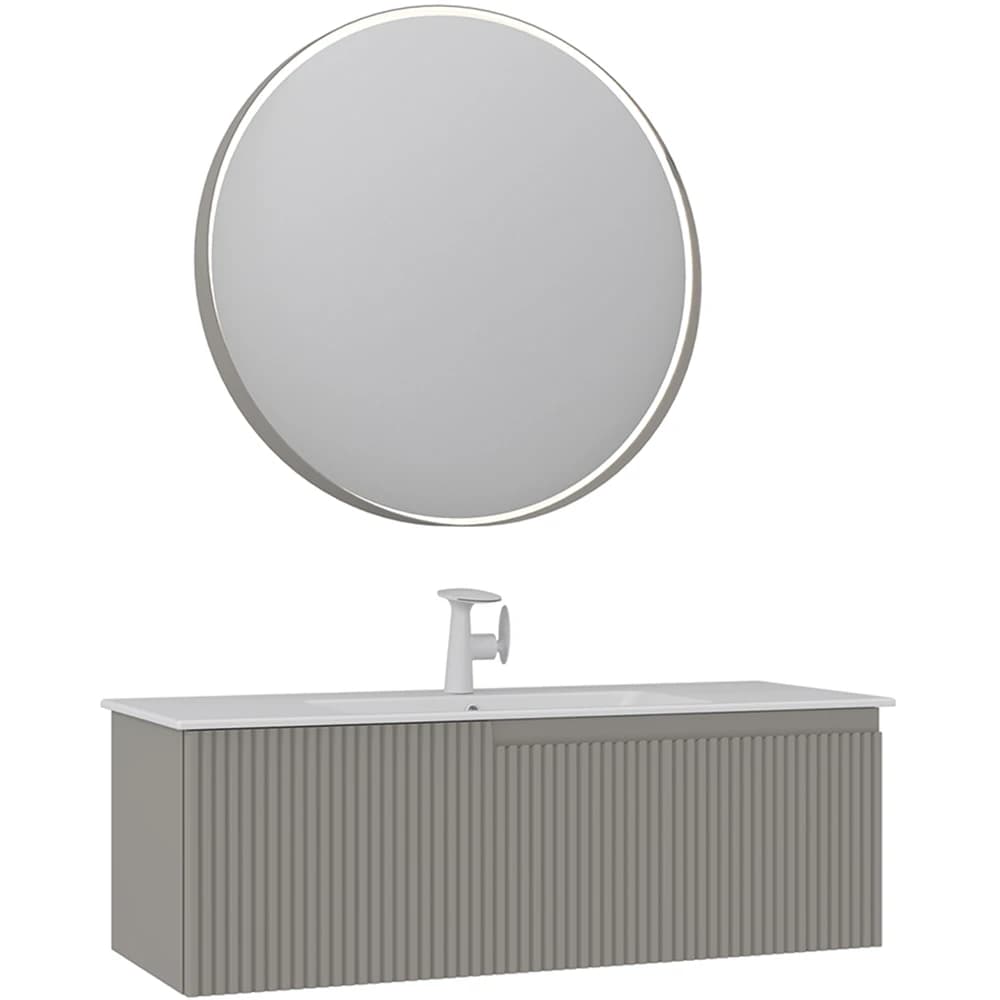 Orka Moonlight 120 Cm Mat Vizon Banyo Dolabı Takımı - 5007403