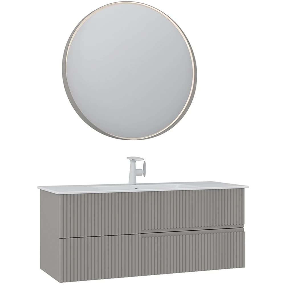 Orka Moonlight 120 Cm Mat Vizon Banyo Dolabı Takımı - 5007409
