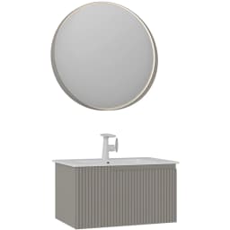 Orka Moonlight 70 Cm Mat Vizon Banyo Dolabı Takımı - 5006128 görsel 1