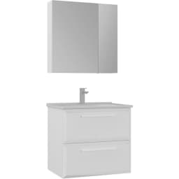 Orka Nuvola 65 Cm Parlak Beyaz Banyo Dolabı Takımı görsel 1