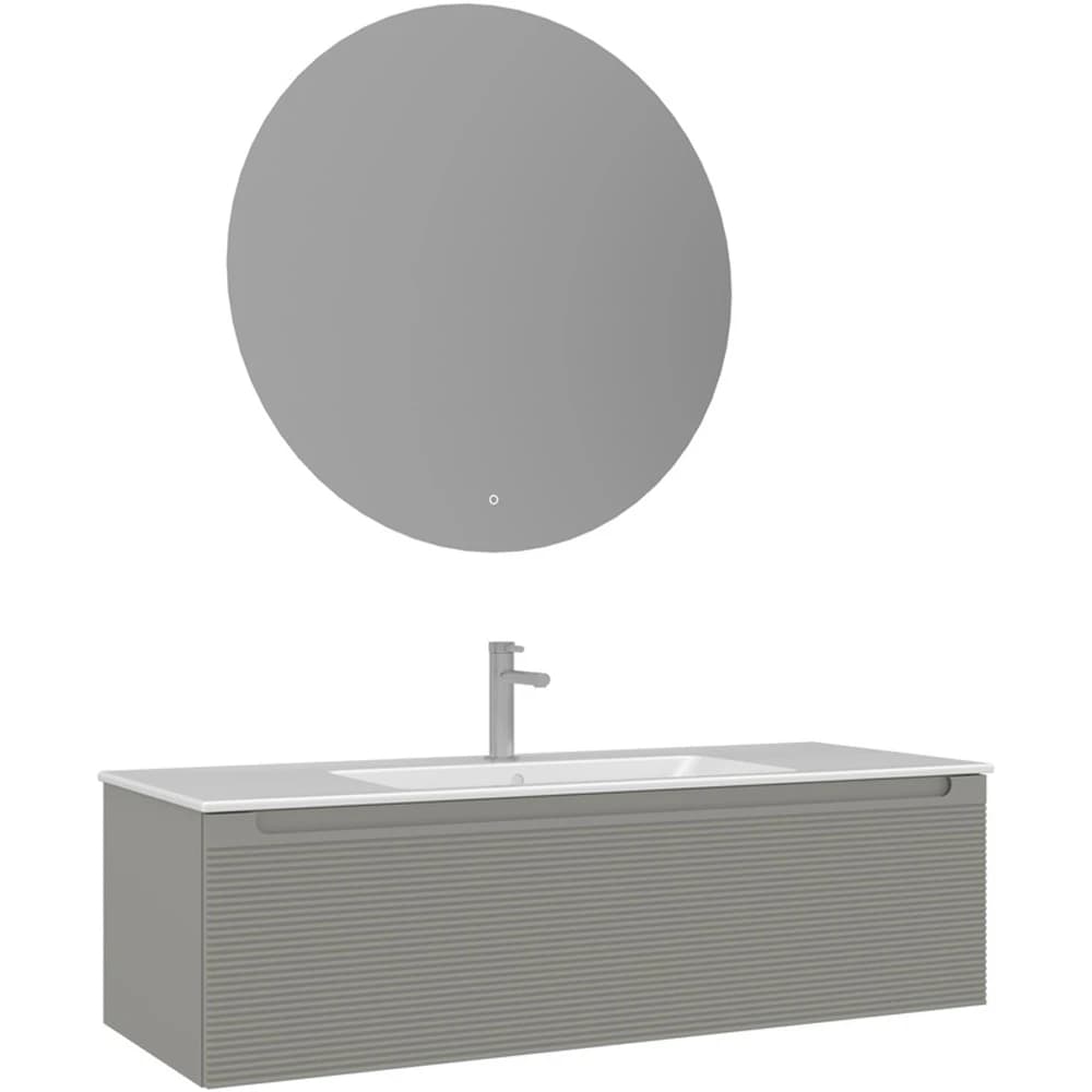 Orka Olbia 120 Cm Mat Kaşmir Banyo Dolabı Takımı