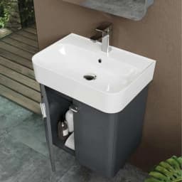 Orka Orbit 55 Cm Parlak Antrasit Banyo Dolabı Takımı görsel 3