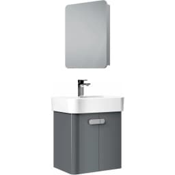 Orka Orbit 55 Cm Parlak Antrasit Banyo Dolabı Takımı görsel 1