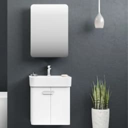 Orka Orbit 55 Cm Parlak Beyaz Banyo Dolabı Takımı görsel 2
