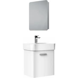 Orka Orbit 55 Cm Parlak Beyaz Banyo Dolabı Takımı görsel 1