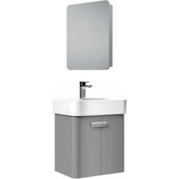 Orka Orbit 55 Cm Parlak Gri Banyo Dolabı Takımı görsel 1