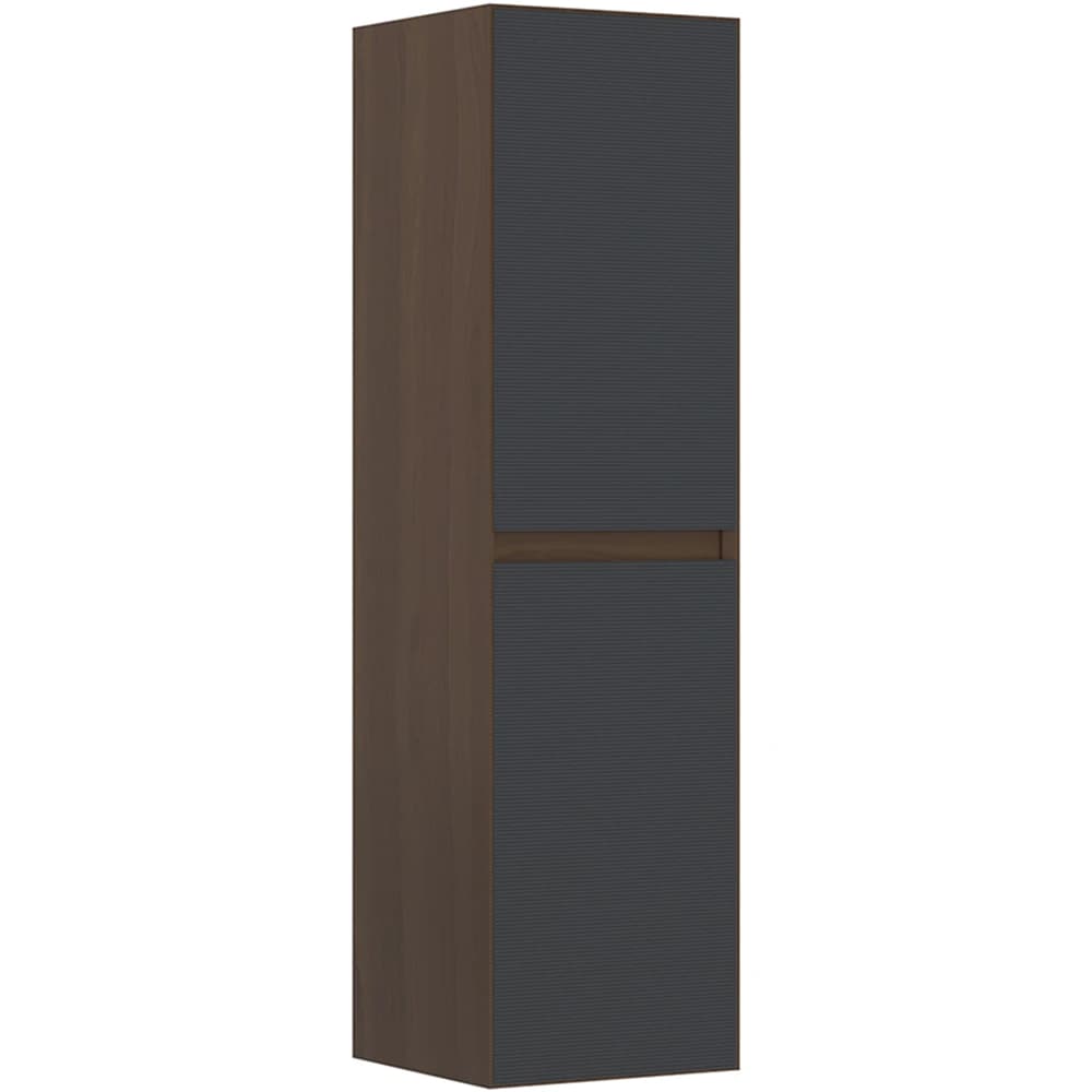 Orka Pacific 40 Cm Mat Antrasit-Moka Meşe Boy Dolabı (Sağ)