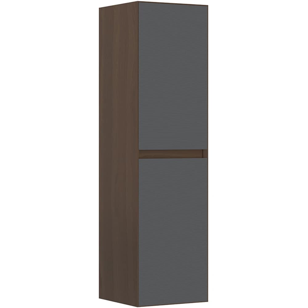 Orka Pacific 40 Cm Mat Gri-Moka Meşe Boy Dolabı (Sağ)