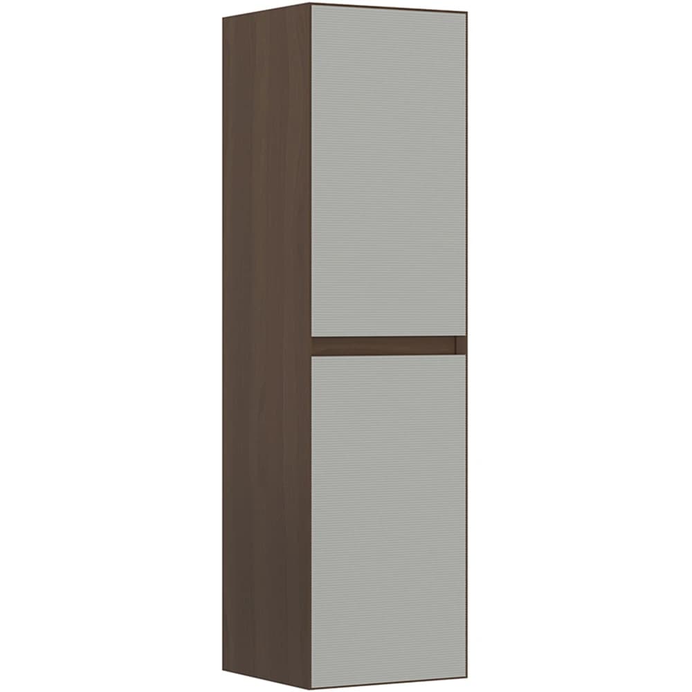 Orka Pacific 40 Cm Mat Kaşmir-Moka Meşe Boy Dolabı (Sağ)