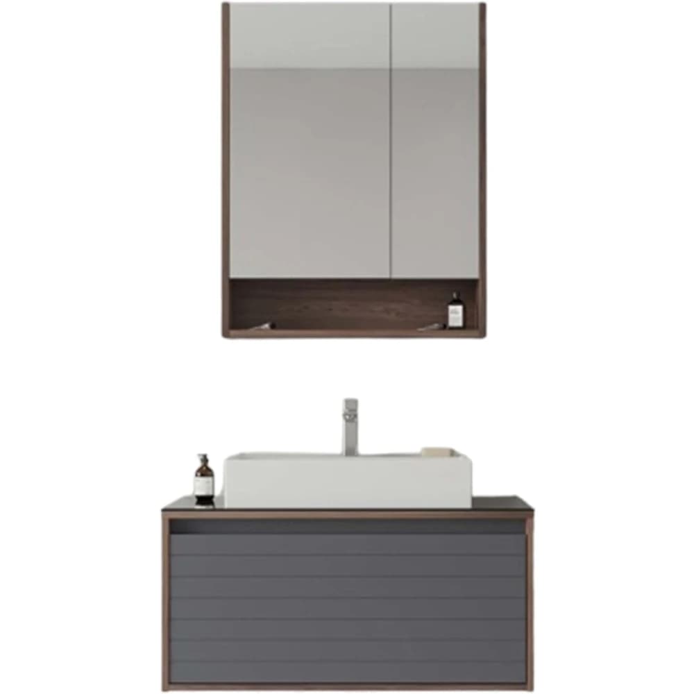 Orka Prato 80 Cm Navaro-Antrasit Banyo Dolabı Takımı