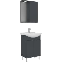 Orka Purus 55 Cm Mat Antrasit Banyo Dolabı Takımı - 5008436 görsel 1