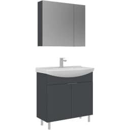 Orka Purus 80 Cm Mat Antrasit Banyo Dolabı Takımı - 5008484 görsel 1