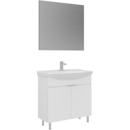 Orka Purus 80 Cm Parlak Beyaz Banyo Dolabı Takımı - 5008473 görsel 1