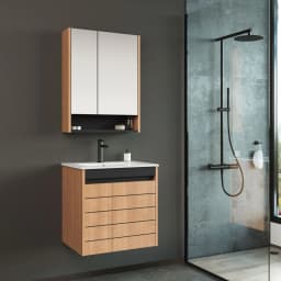 Orka Ricato 80 Cm Morgana Kiraz Banyo Dolabı Takımı görsel 2