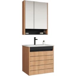 Orka Ricato 80 Cm Morgana Kiraz Banyo Dolabı Takımı görsel 1