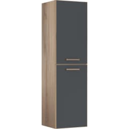 Orka Salerno 40 Cm Mat Antrasit-Legnano Boy Dolabı (Altın Kulp) görsel 1