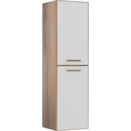 Orka Salerno 40 Cm Mat Beyaz-Legnano Boy Dolabı (Altın Kulp) görsel 1