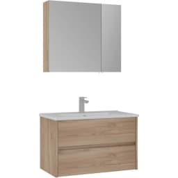 Orka Side 85 Cm Çekmeceli Legnano Banyo Dolabı Takımı görsel 1