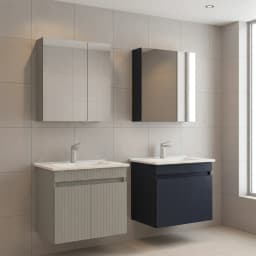 Orka Tivoli 65 Cm Mat Lacivert Banyo Dolabı Takımı görsel 2