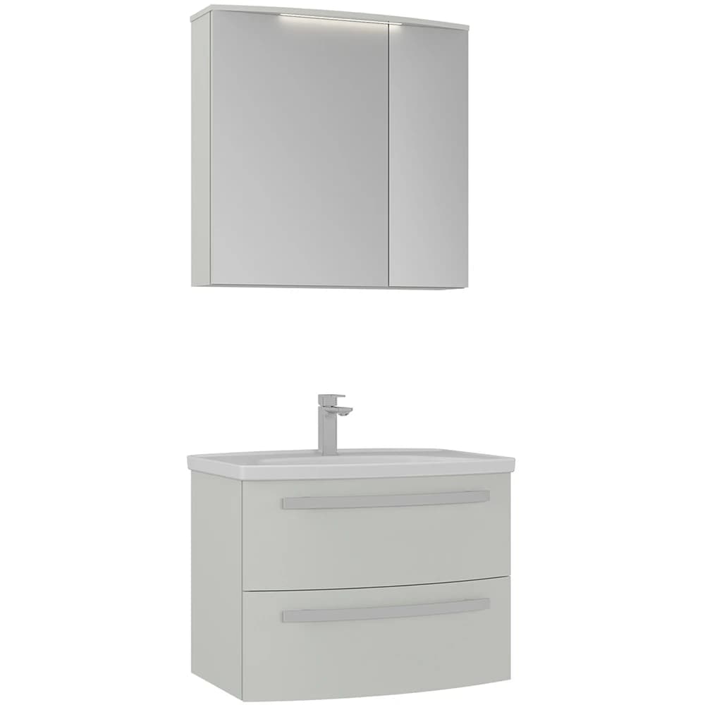 Orka Urla 70 Cm Parlak Kaşmir Banyo Dolabı Takımı