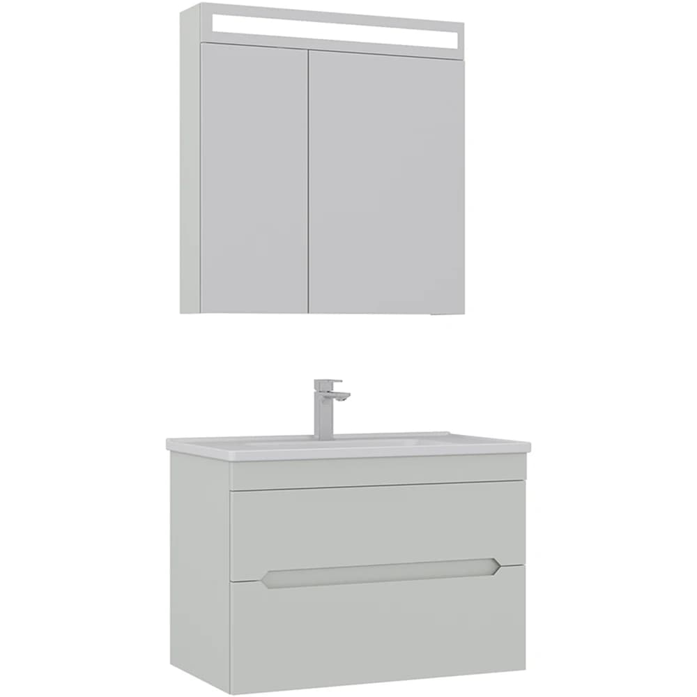 Orka Varna 80 Cm Mat Kaşmir Banyo Dolabı Takımı
