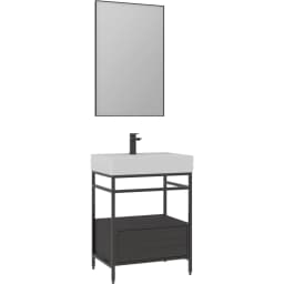 Orka Vegas 60 Cm Metalik Antrasit Banyo Dolabı Takımı - 5003740 görsel 1