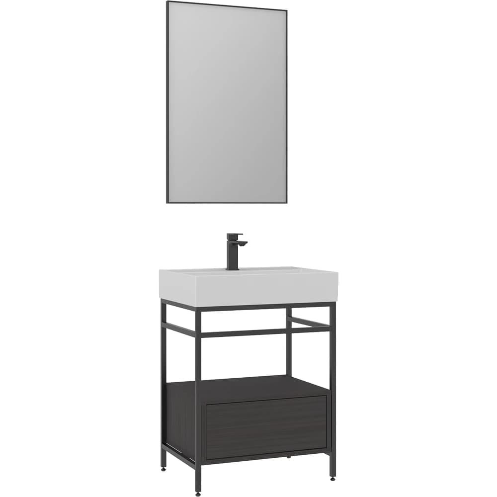Orka Vegas 60 Cm Metalik Antrasit Banyo Dolabı Takımı - 5003740