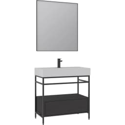 Orka Vegas 80 Cm Metalik Antrasit Banyo Dolabı Takımı - 5003669 görsel 1