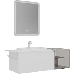 Orka Vico 120 Cm Mat Beyaz Banyo Dolabı Takımı - 5008605 görsel 1