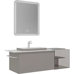 Orka Vico 120 Cm Mat Vizon Banyo Dolabı Takımı - 5008864 görsel 1