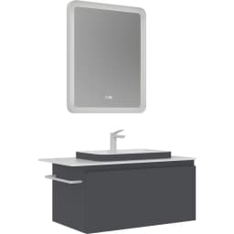 Orka Vico 80 Cm Mat Antrasit Banyo Dolabı Takımı - 5008883 görsel 1