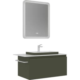 Orka Vico 80 Cm Mat Zeytin Yeşili Banyo Dolabı Takımı - 5006819 görsel 1