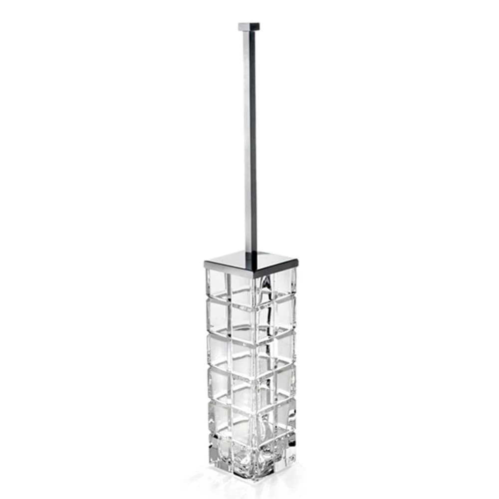 3sc Palace Şeffaf Cam-Krom Yerden Tuvalet Fırçalık