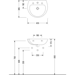 Serel 45x38 Cm Lavabo - 5540TDS000S görsel 2