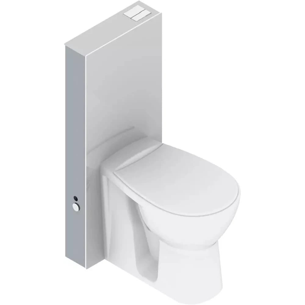 Serel Glassbox Duvar Önü Yerden Klozet İçin Beyaz Cam Rezervuar - T03C130B