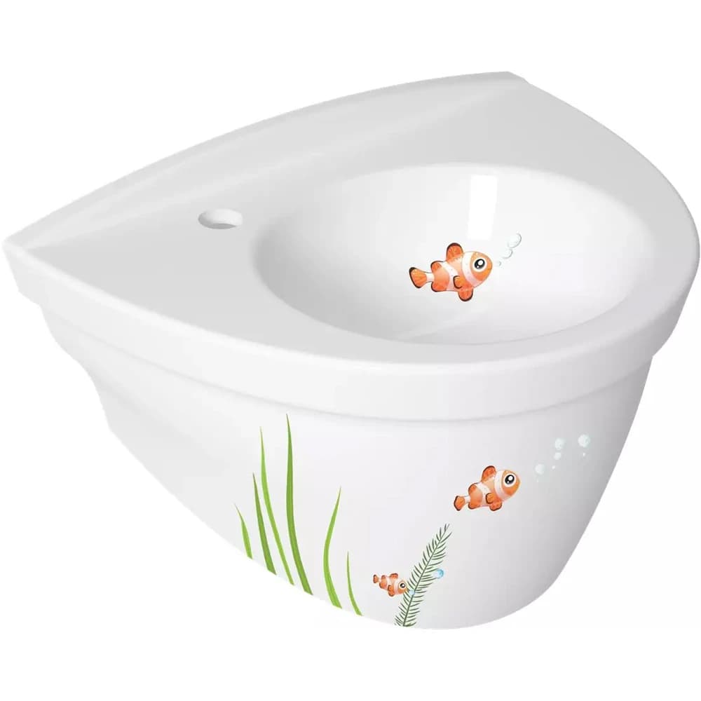 Serel Paleimon Çocuk 52x40 Cm Deniz Dekorlu Lavabo - PL301XS110HDNZR