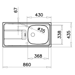 Teka Gravity 45 Sol Damlalıklı Mikroketen Eviye görsel 2