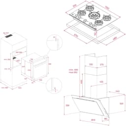 Teka Infinity G1 Mat Siyah Ankastre Set (Ocak+Fırın+Davlumbaz) görsel 2