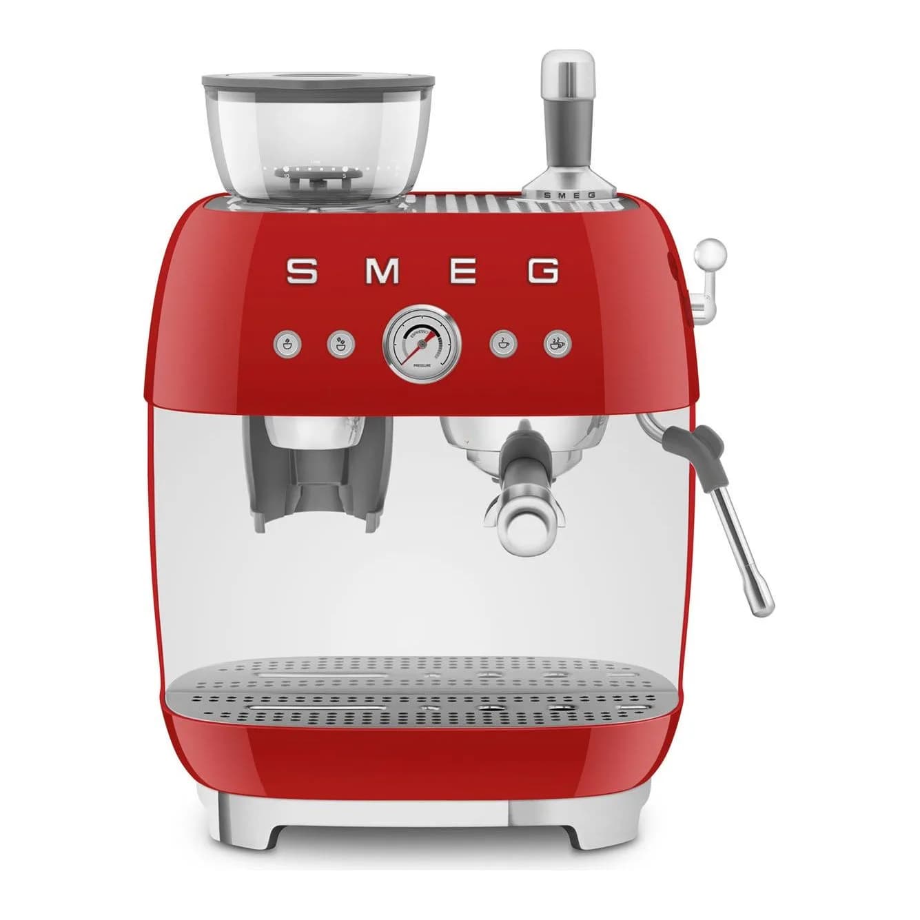 Smeg Kırmızı Öğütücülü Espresso Kahve Makinesi EGF03RDEU