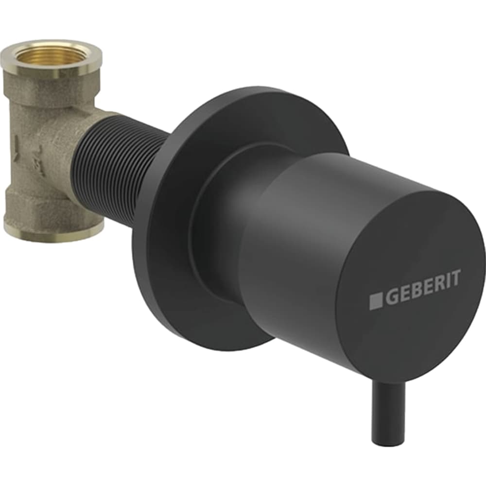 Geberit Yuvarlak Mat Siyah Ankastre Stop Valf 616.004.14.1