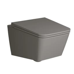Vitra Equal Mat Taş Gri Rim-ex Kanalsız Asma Klozet ve Gömme Rezervuar Takımı görsel 2
