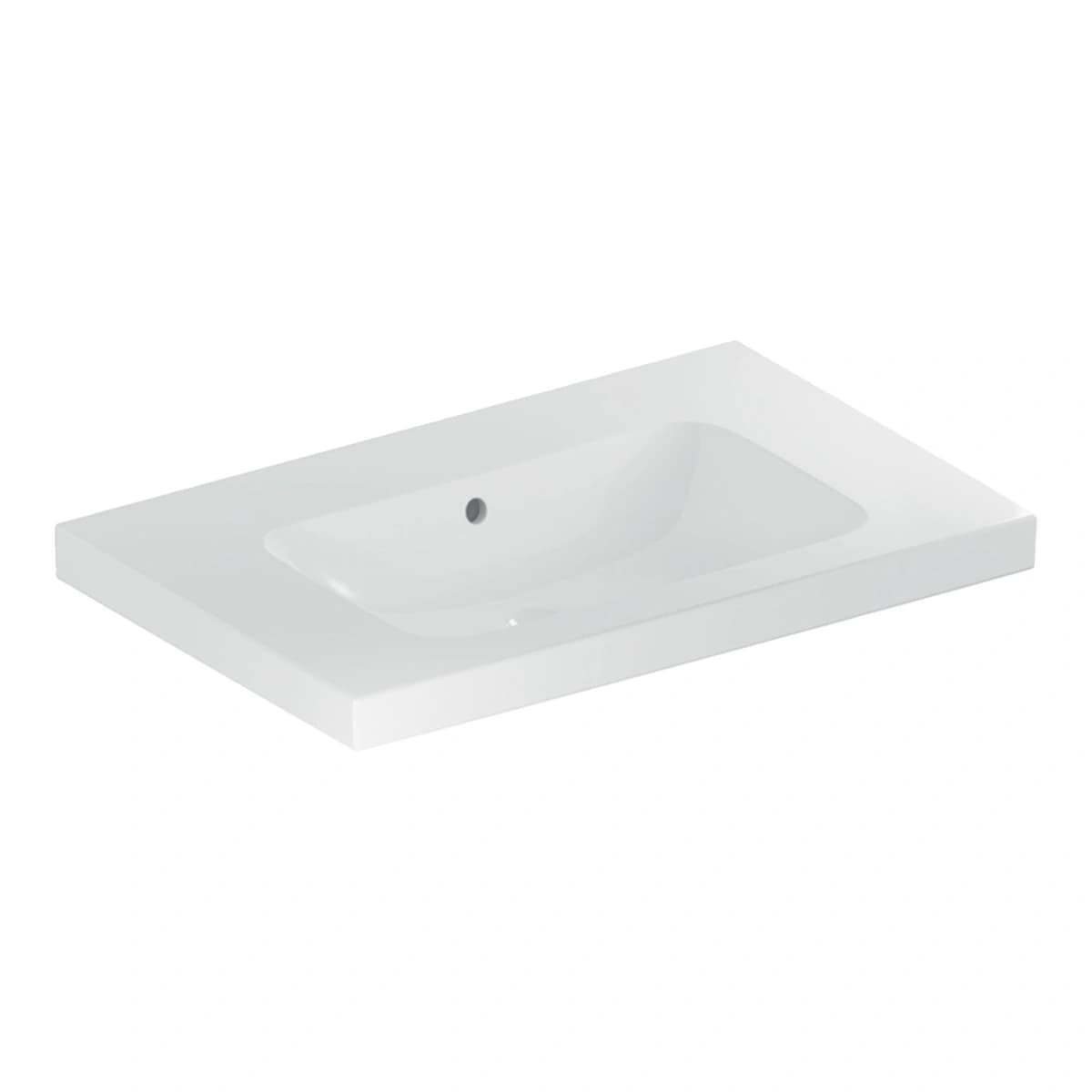 Geberit iCon Light 75 cm Etajerli Lavabo, Batarya Deliksiz