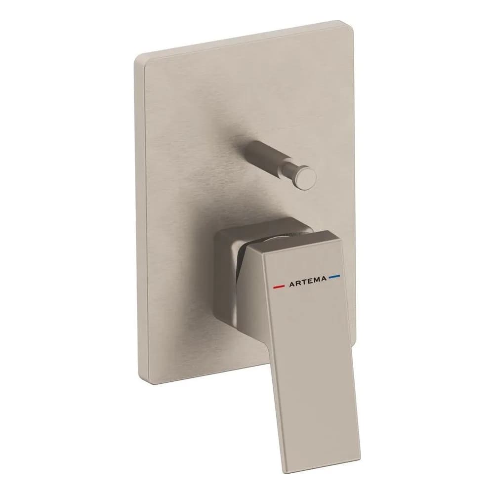 Artema Minimax Square Fırçalı Nikel Ankastre Banyo Bataryası