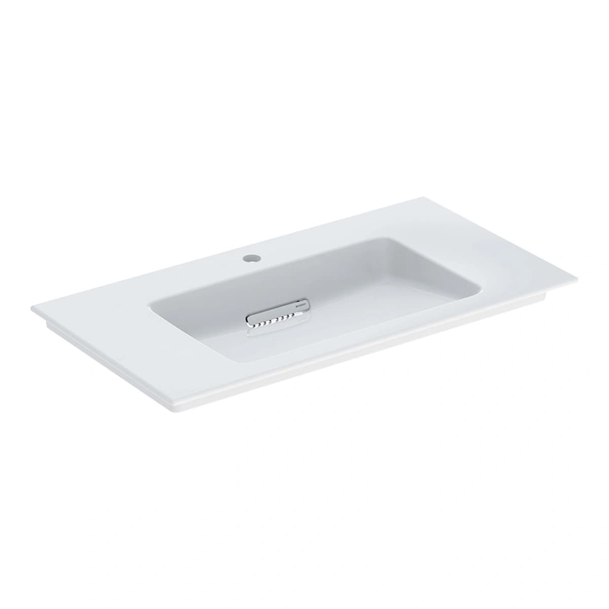 Geberit ONE CleanDrain 90 cm Etajerli Lavabo, Batarya Delikli