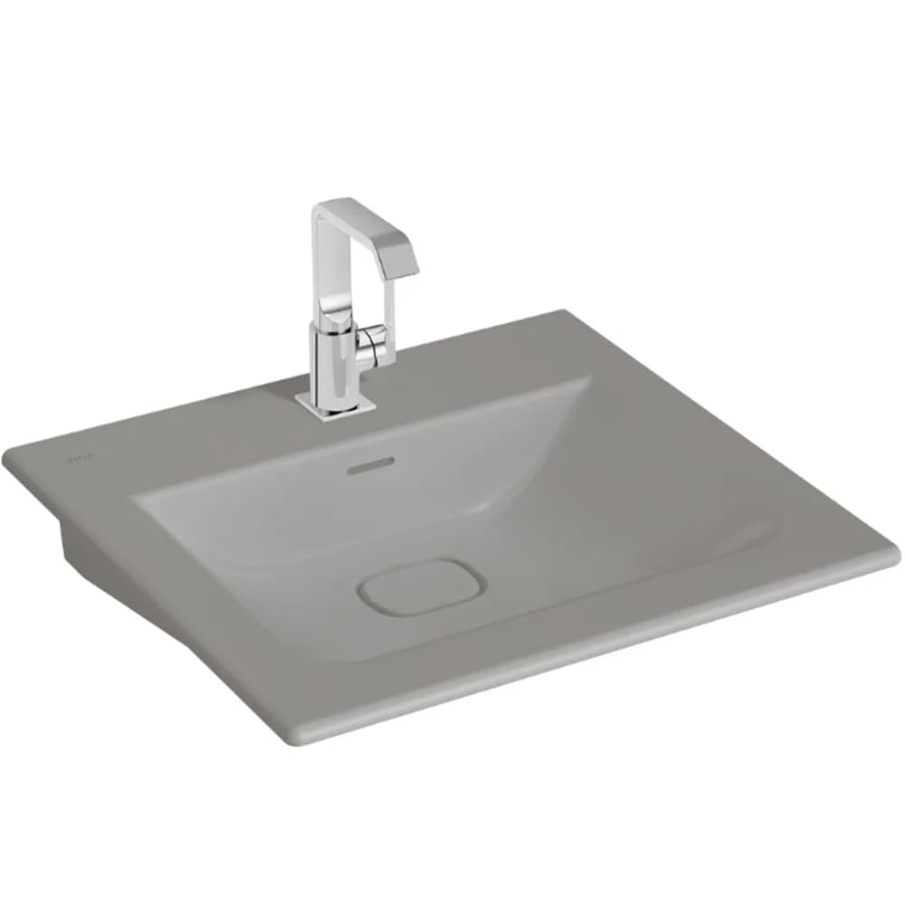 Vitra Metropole 60x53 Cm Mat Taş Gri Etajerli Lavabo