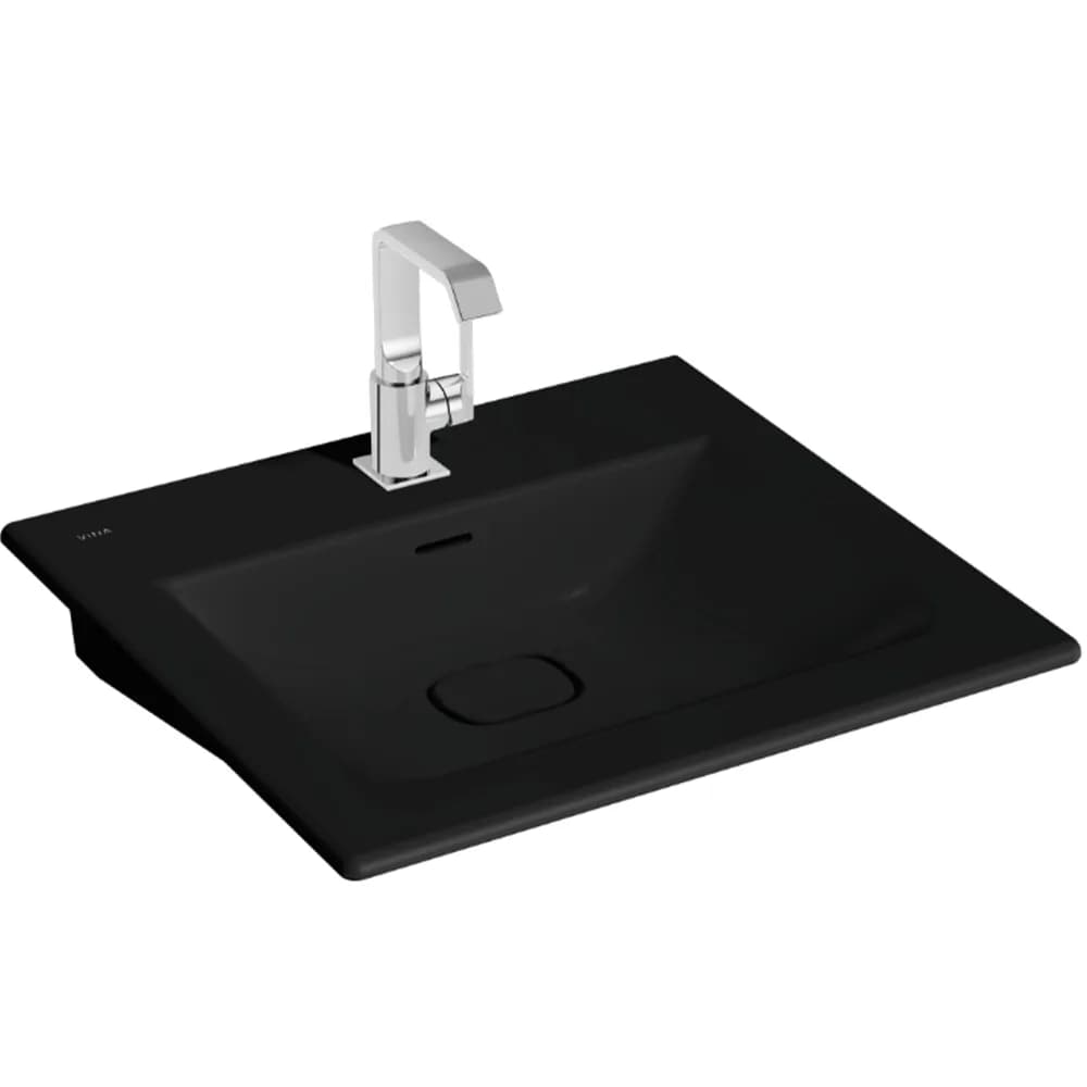 Vitra Metropole 60x53 Cm Mat Siyah Etajerli Lavabo
