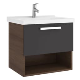 Kale Trevi 65 Cm Antrasit-Ceviz Lavabolu Dolap - 310300104513 görsel 1