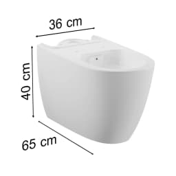 Vitra Sento Rim-ex 65 cm Duvara Tam Dayalı Beyaz Takım Klozet görsel 1