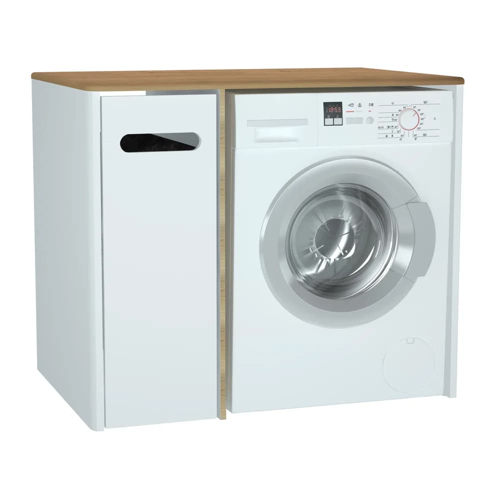 Vitra Sento 105 Cm Sepetli Mat Beyaz Çamaşır Makinesi Dolabı