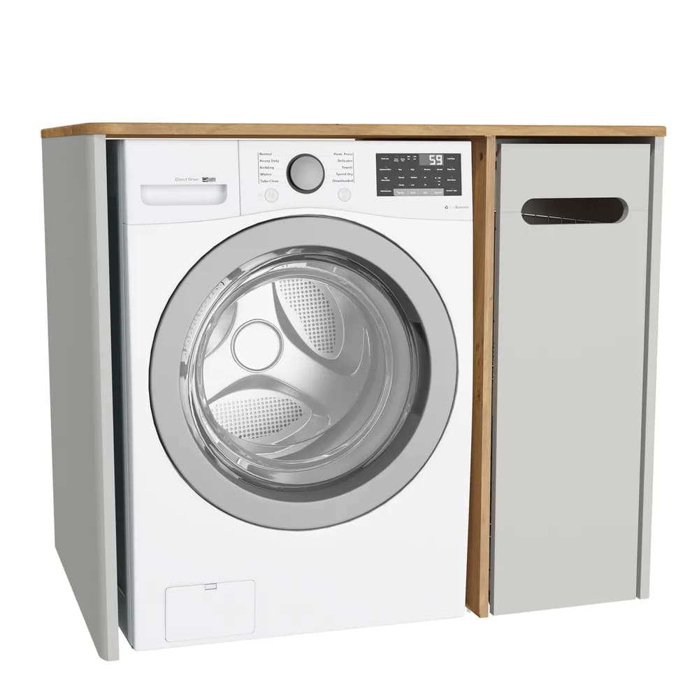 Vitra Sento 105 Cm Sepetli Mat Gri Çamaşır Makinesi Dolabı